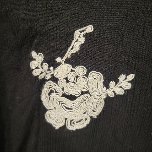 Altar'd State Embroidered Floral Dress Women's‎ Small Boho Hippie Black Key Hole - Picture 3 of 6